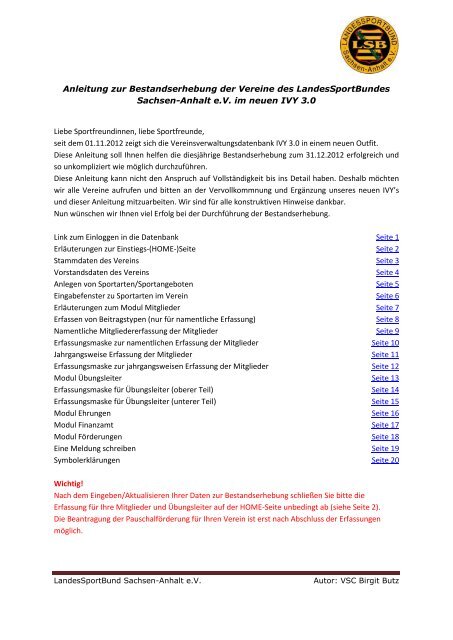 IVY-Anleitung Â· Stand 14.11.2012 - IVY - LandesSportBund Sachsen ...