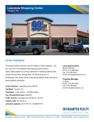 Lawndale Shopping Center - Weingarten Realty Investors