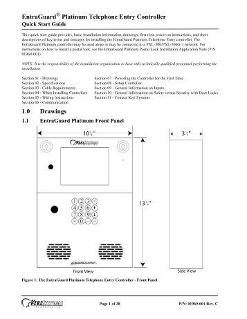 Entraguard Platinum Quick Start Guide - Keri Systems