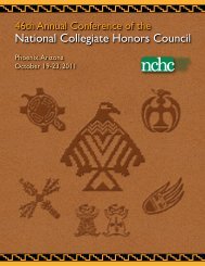 National Collegiate Honors Council National Collegiate Honors ...