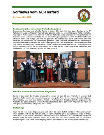 Golf-Newsletter 09 - Golfclub Herford