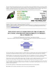 Electronic Journal of Polish Agricultural Universities is the very first ...