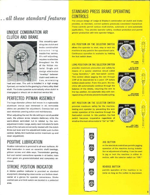 Lodge & Shipley Press Brakes Brochure - Sterling Machinery