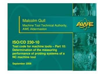 Test code for machine tools