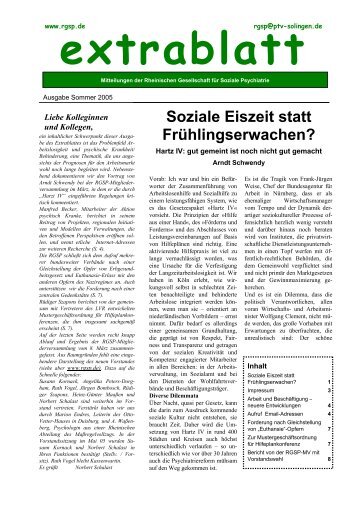 Extrablattes - bei der RGSP