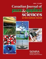 Oct-08 - Canadian Journal of Pure and Applied Sciences