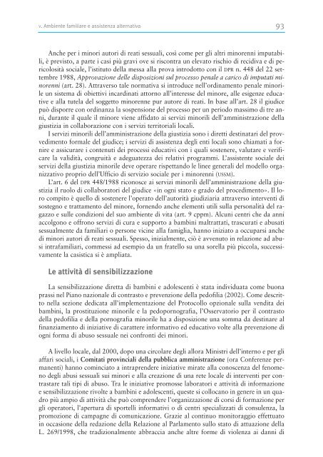 Terzo - Quarto Rapporto Governativo - Minori.it