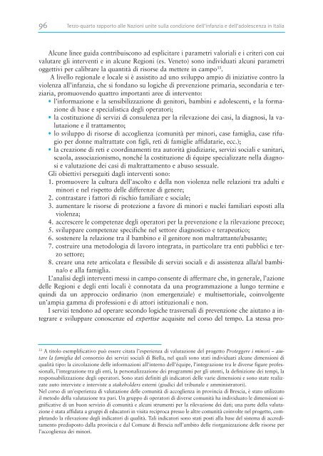 Terzo - Quarto Rapporto Governativo - Minori.it