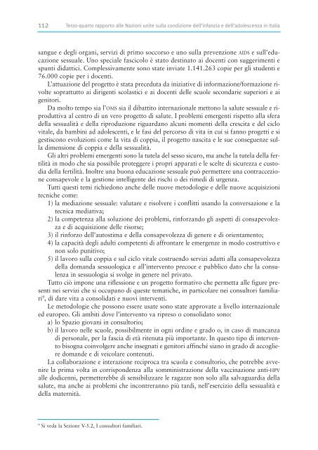 Terzo - Quarto Rapporto Governativo - Minori.it