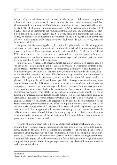 Terzo - Quarto Rapporto Governativo - Minori.it
