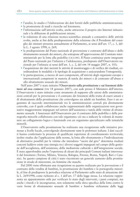 Terzo - Quarto Rapporto Governativo - Minori.it