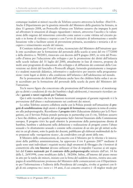 Terzo - Quarto Rapporto Governativo - Minori.it