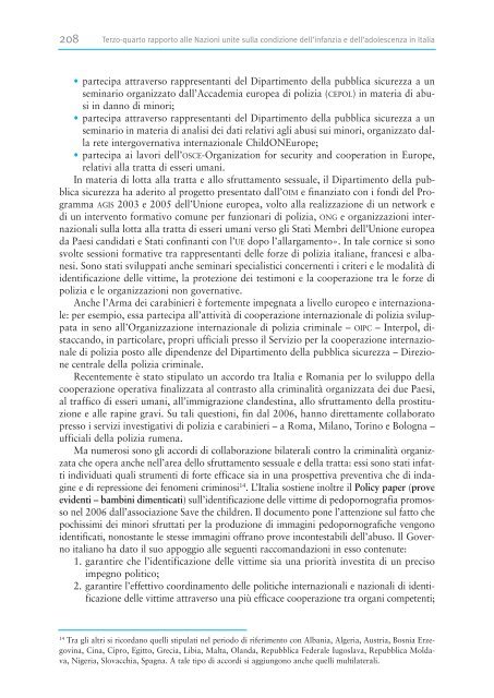 Terzo - Quarto Rapporto Governativo - Minori.it