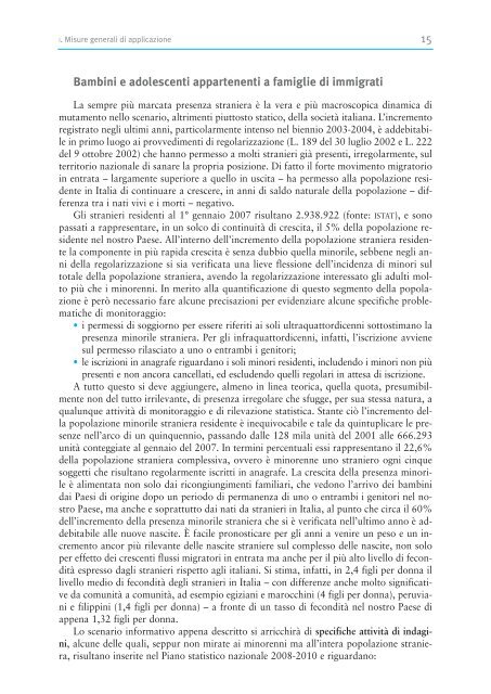 Terzo - Quarto Rapporto Governativo - Minori.it