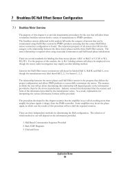 Application Notes: Brushless DC Hall Effect Sensor Configuration