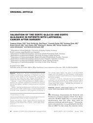 Validation of the EORTC QLQ-C30 and EORTC QLQ-H&N35 in ...