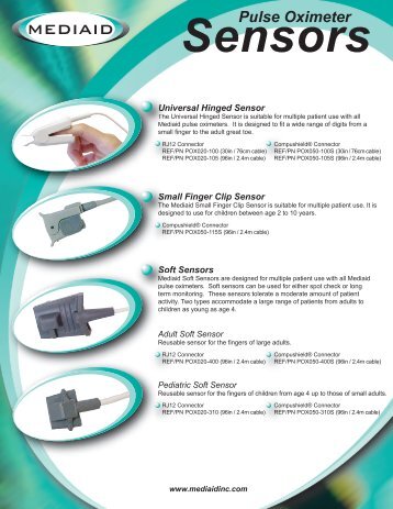 Sensors Pulse Oximeter - Mediaid Inc