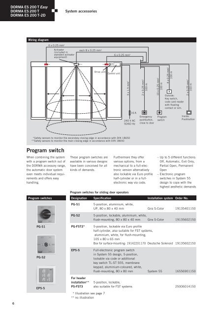 ES 200 T Easy ES 200 T ES 200 T-2D - DORMA International