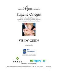 Eugene Onegin study guide - Pacific Opera Victoria