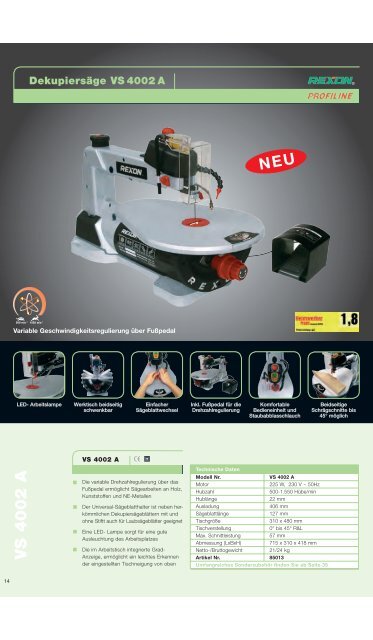 POWER TOOLS - Rexon Europe GmbH