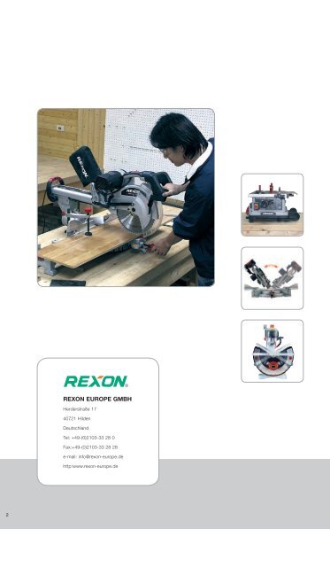 POWER TOOLS - Rexon Europe GmbH