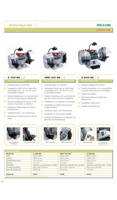 POWER TOOLS - Rexon Europe GmbH