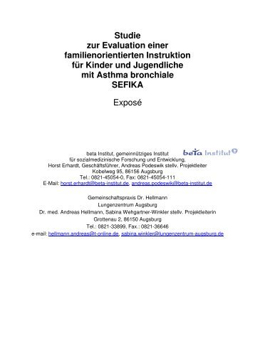 familienorientierten Instruktion fÃ¼r Kinder und ... - beta Institut