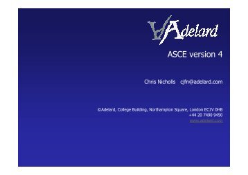 ASCE version 4 requirements - Adelard