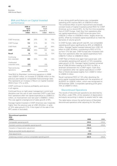 Brambles 2006 Annual Report - Alle jaarverslagen