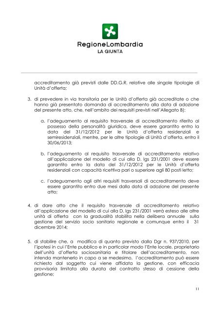 DGR 3540 del 30-05-2012 Procedure e requisiti vigilanza - Arlea