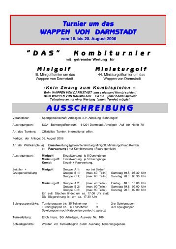 Turnier um das Wappen von Darmstadt - des BGC Wien
