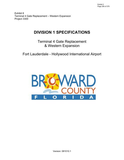 AGREEMENT between BROWARD COUNTY and Cummings ...