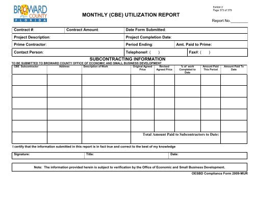 AGREEMENT between BROWARD COUNTY and Cummings ...