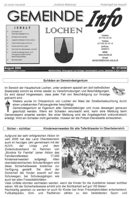 Gemeinde Info Lochen 07/2006