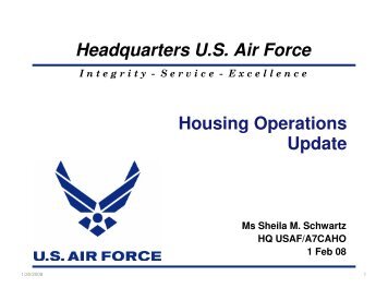 Headquarters U.S. Air Force Housing Operations Update