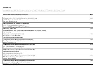 2010 rahoitetut oppilaitos- ja opetustoimen johdon ... - Opetushallitus