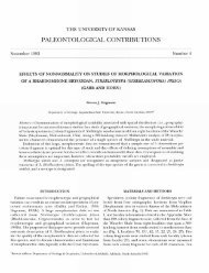 paleontological contributions - KU ScholarWorks - The University of ...