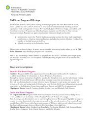 Girl Scout Program Offerings - National Portrait Gallery