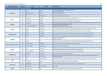 list of participants - Global Climate Change Alliance