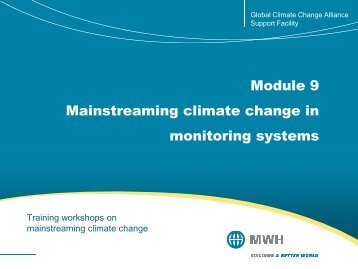 Module 9 Mainstreaming climate change in monitoring systems ...