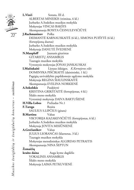 TauragÄs apskrities MUZIKOS Å½VAIGÅ½DÄS IR ... - Lmrf.lt