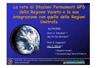 La rete di Stazioni Permanenti GPS della Regione Veneto e la ... - Ogs