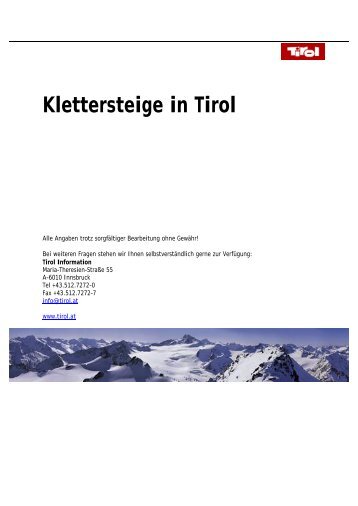 Klettersteige in Tirol