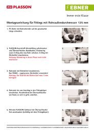 Montageanleitung fÃ¼r Fittings mit RohrauÃendurchmesser 125 mm