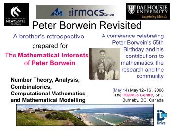 Peter Borwein Revisited - Faculty of Computer Science