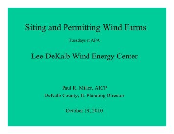 Siting and Permitting Wind Farms - American Planning Association