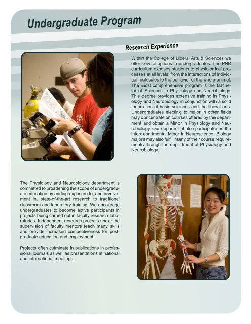 Information Brochure (pdf) - Physiology and Neurobiology ...