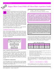 Stepper Motor Control With a PC-Based Data Acquisition ... - IEEE