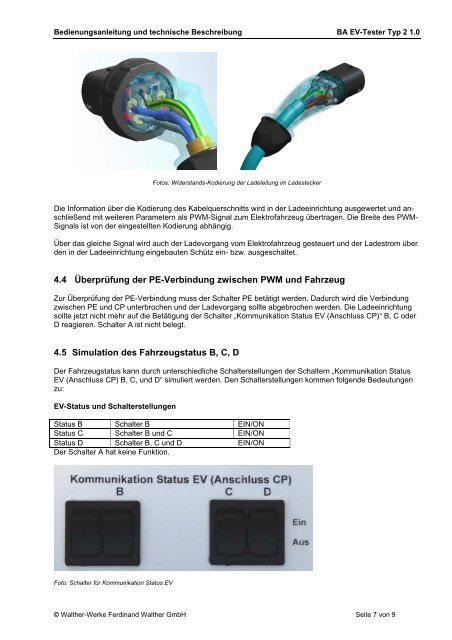 Bedienungsanleitung und technische Beschreibung EV-Tester / EV ...