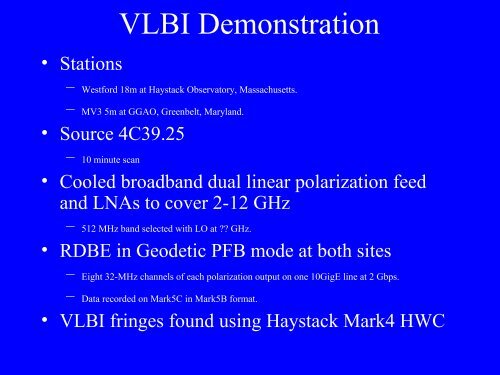 Haystack/NRAO VLBI Digital Backend on the ROACH ... - CASPER